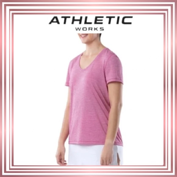 EUC!! ATHLETIC WORKS Women's Size XL Core Active Short Sleeve V… - Picture 2 of 3